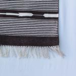 6x9 Handwoven Traditional Rug - Brown And White Hand Woven Stripes High Quality Cotton Flatweave Rug