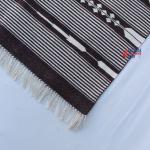 6x9 Handwoven Traditional Rug - Brown And White Hand Woven Stripes High Quality Cotton Flatweave Rug