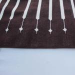 6x9 Handwoven Traditional Rug - Brown And White Hand Woven Stripes High Quality Cotton Flatweave Rug