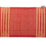 6x9 Handwoven Traditional Rug - Red And Golden Yellow Hand Woven Stripes High Quality Cotton Flatweave Rug