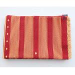 6x9 Handwoven Traditional Rug - Red And Golden Yellow Hand Woven Stripes High Quality Cotton Flatweave Rug