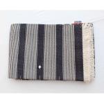 6x9 Handwoven Traditional Rug - Black And White Hand Woven Stripes High Quality Cotton Flatweave Rug Kilim