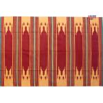 6x9 Handwoven Traditional Rug - Golden Yellow And Red Hand Woven Stripes High Quality Cotton Flatweave Dhurrie