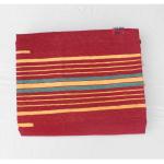 6x9 Handwoven Traditional Rug - Golden Yellow And Red Hand Woven Stripes High Quality Cotton Flatweave Dhurrie