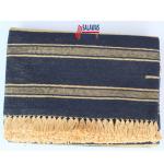 6x9 Handwoven Traditional Rug - Dark Blue And Golden Yellow Hand Woven Stripes High Quality Cotton Flatweave Rug