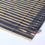 6x9 Handwoven Traditional Rug - Dark Blue And Golden Yellow Hand Woven Stripes High Quality Cotton Flatweave Rug