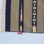 6x9 Handwoven Traditional Rug - Dark Blue And Golden Yellow Hand Woven Stripes High Quality Cotton Flatweave Rug