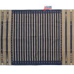 6x9 Handwoven Traditional Rug - Dark Blue And Golden Yellow Hand Woven Stripes High Quality Cotton Flatweave Rug