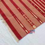 6x9 Red & Golden Yellow Handwoven Traditional Cotton Rug – High-Quality Flatweave