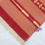 6x9 Red & Golden Yellow Handwoven Traditional Cotton Rug – High-Quality Flatweave