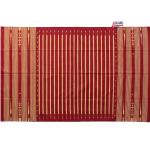 6x9 Red & Golden Yellow Handwoven Traditional Cotton Rug – High-Quality Flatweave